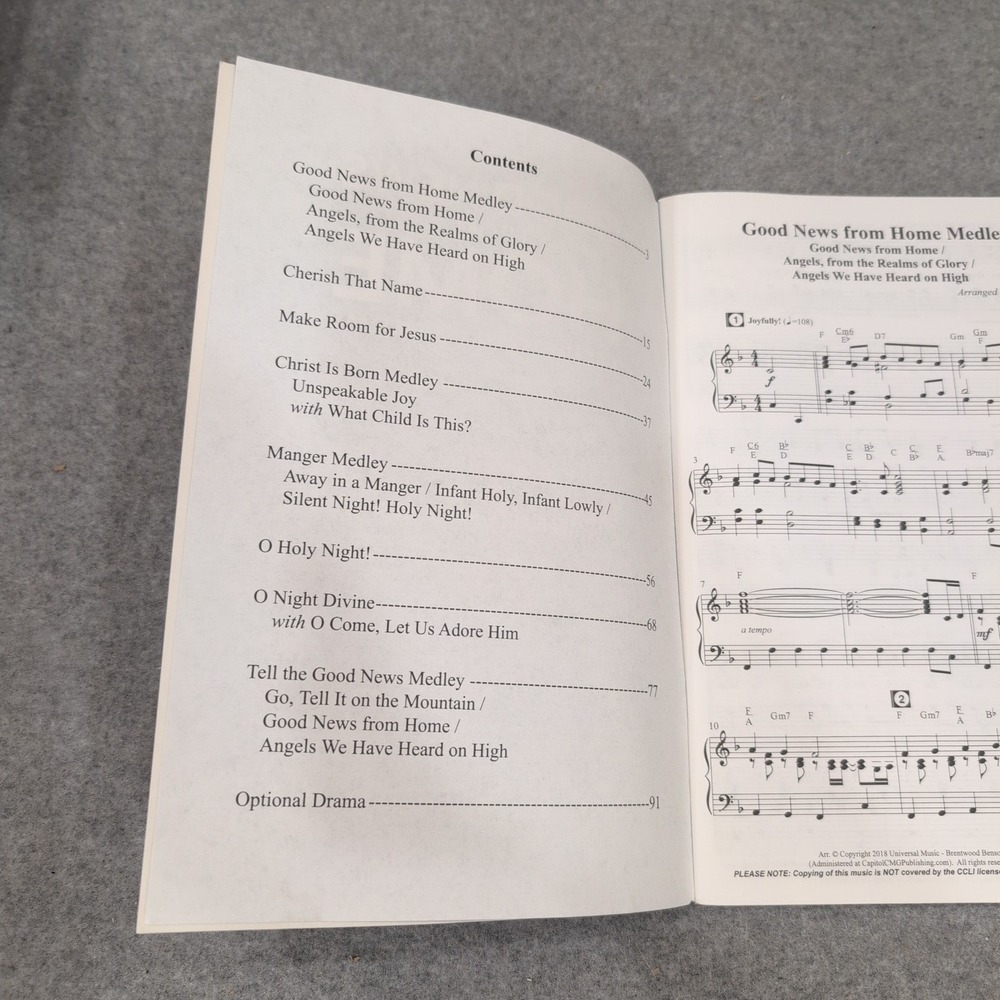 Good News From Home A Ready To Sing Christmas SATB Choral Book Russell Mauldin - Picture 3 of 3